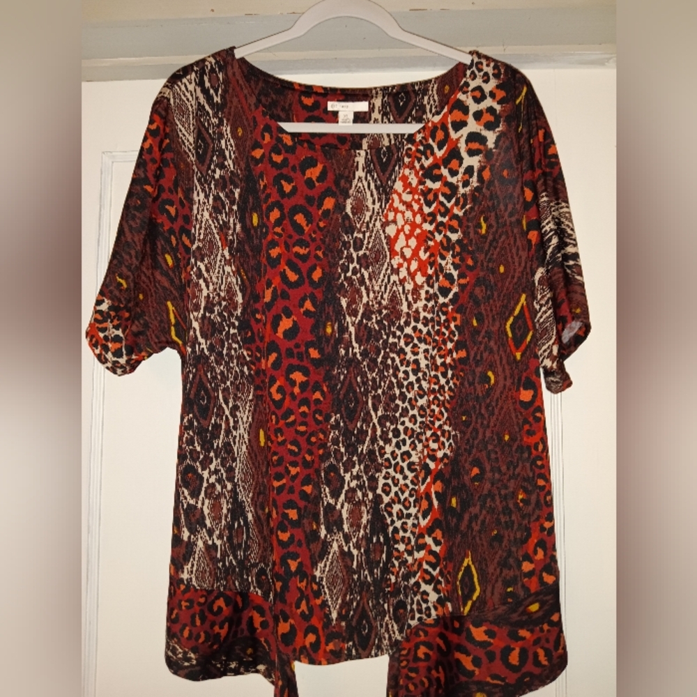 Cato Leopard Print Women's Top Size XL